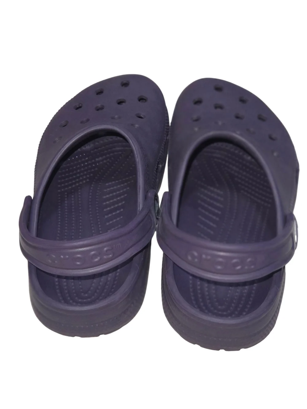 CROCS Kids Classic Clogs Dark Purple Youth Size 3 (J3) Like New